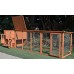 114" Backyard Large Solid Wood Chicken Coop Hen House Run 3-5 Chickens with 2 Nesting Boxes