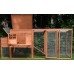 98" Backyard Wood Chicken Coop 2-4 Large Chickens Hen House Run with Nesting Box