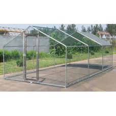 Large Metal 20x10 ft Chicken Coop Backyard Hen House Cage Run Outdoor Cage