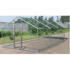Large Metal 26x10 ft Chicken Coop Backyard Hen House Cage Run Outdoor Cage
