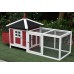 77" Wood Chicken Coop Backyard Hen House 2-4 Chickens with 2 Nesting Boxes New