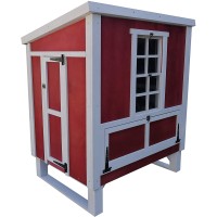 Omitree Deluxe Sturdy Wood Frame Plywood Chicken Coop Backyard Hen House 4-6 Chickens with 3 Nesting Box New