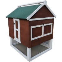 Omitree Deluxe Sturdy Wood Frame Plywood Chicken Coop Backyard Hen House 2 Nesting Box