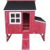 Omitree Deluxe Large Backyard Wood Chicken Coop Hen House 4-8 Chickens with 3 Nesting Box New