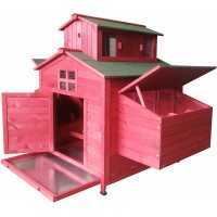 Omitree Deluxe Large Backyard Wood Chicken Coop Hen House 6-10 Chickens with 6 Nesting Box New