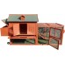 Omitree NEW 98" Wheel Solid Wood Chicken Coop Backyard Hen House 4-6 Chickens with Nesting Box