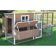 Omitree Large 87" Wood Chicken Coop Backyard Hen House 4-8 Chickens nesting box & Run Omitree Large 87" Wood Chicken Coop Backyard Hen House 4-8 Chickens nesting box & Run