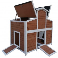 Omitree Deluxe Large Backyard Wood Chicken Coop Hen House with 4 Nesting Box Omitree Deluxe Large Backyard Wood Chicken Coop Hen House with 4 Nesting Box